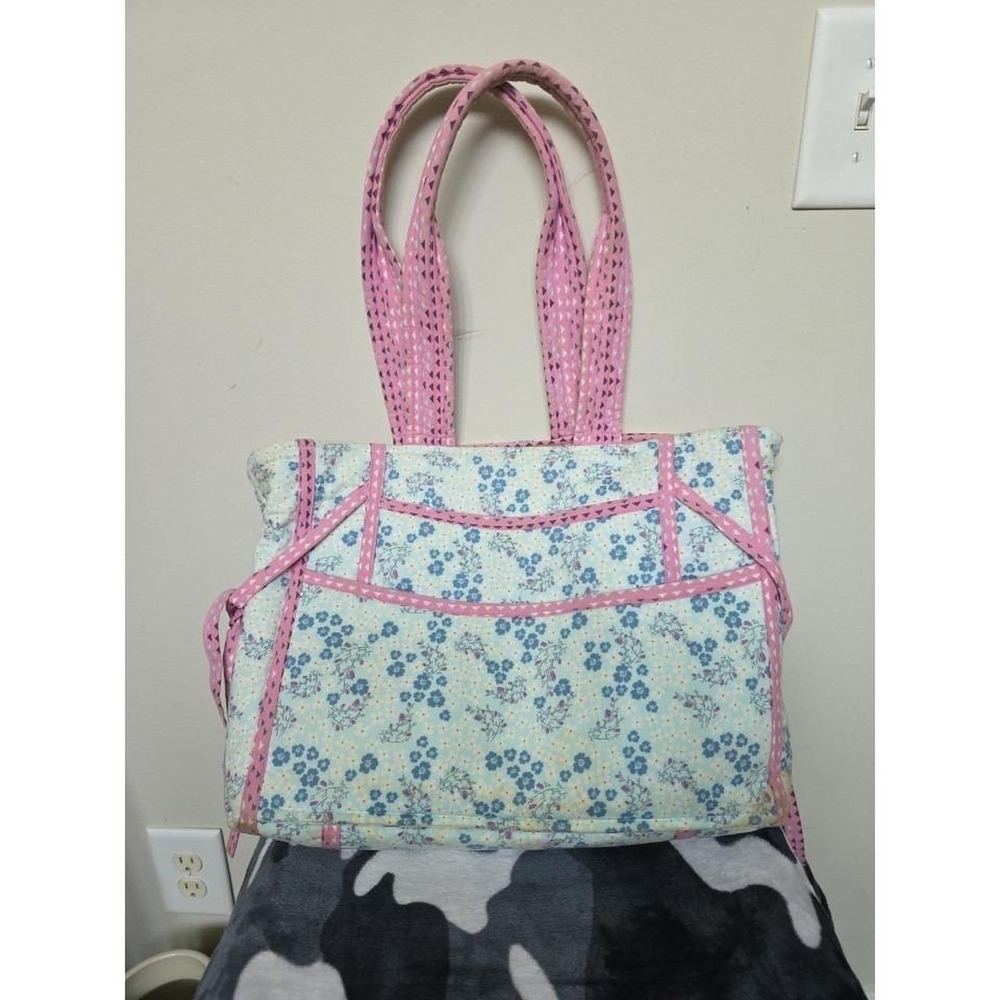 handmade quilted tote bag or baby bag
